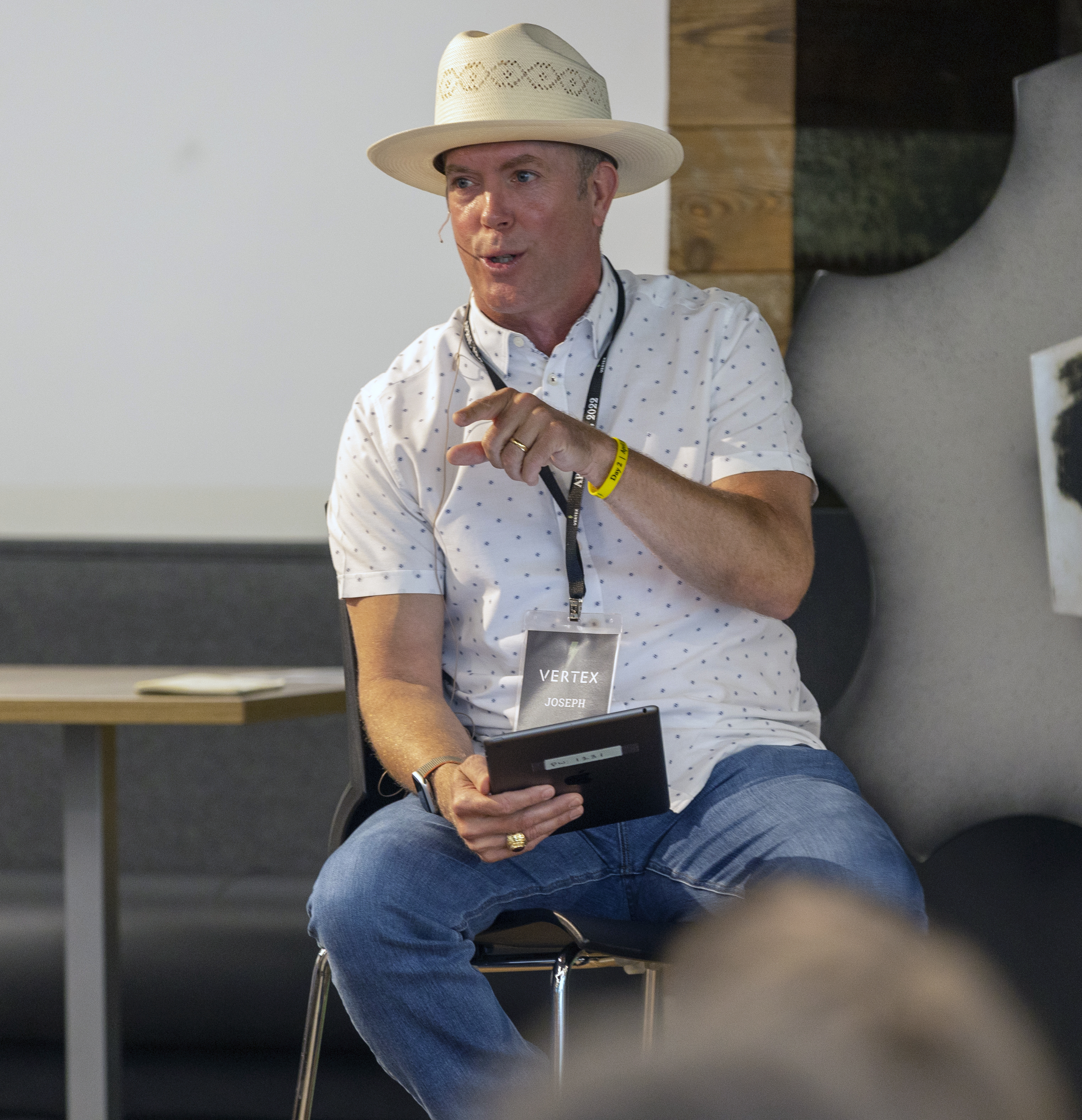 Joseph Kopser speaking at a Capital Factory panel