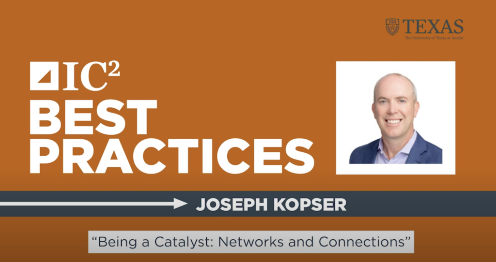 Joseph Kopser – Being a Catalyst: Networks and Connections
